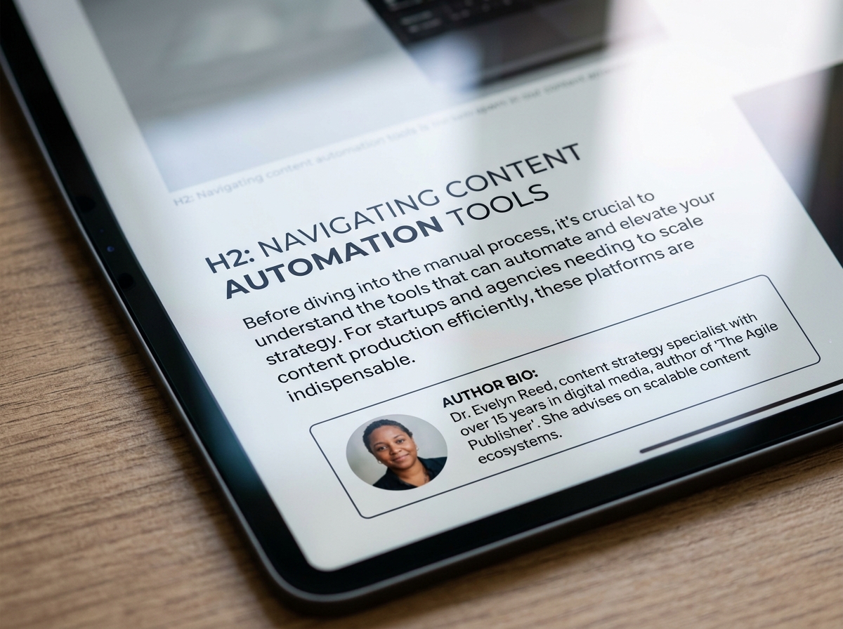 A close-up of a webpage showing a well-structured article with clear headings and an author bio, demonstrating E-E-A-T principles.