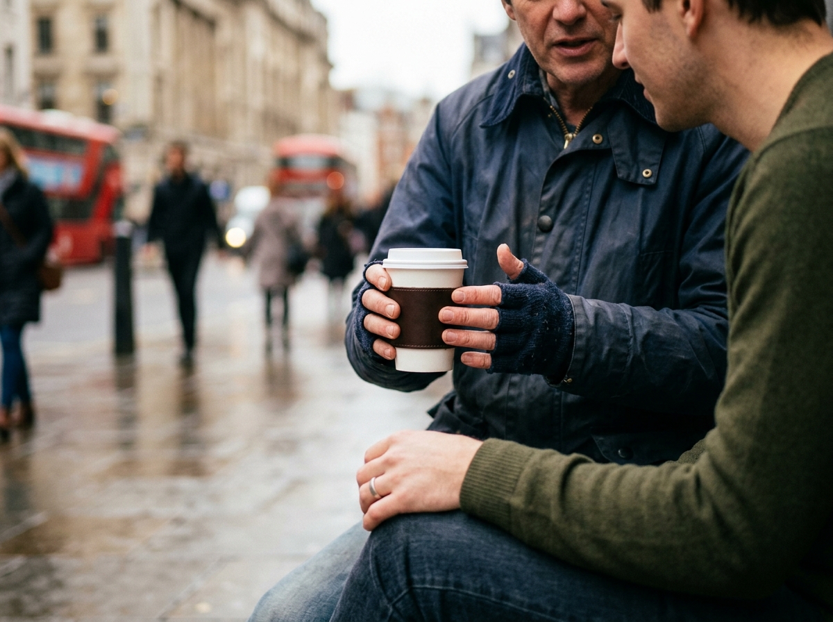 A close-up shot of a writer's hands editing an AI-generated text on a tablet, highlighting a sentence to rephrase it.